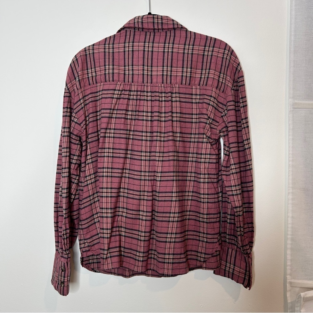 Faherty Olli Mountain View Pink Plaid Popover Shirt Button Down size Small - Picture 6 of 11